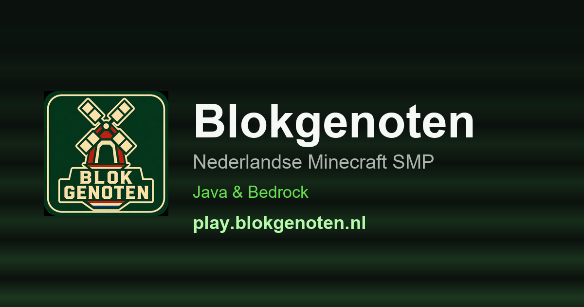 Blokgenoten | Nederlandse Minecraft SMP